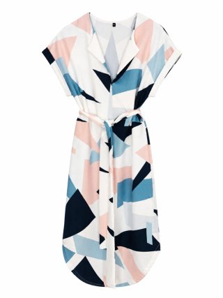Vestido estampado con cinturón