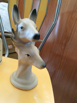 Figura Vintage Ciervos Porcelana Decorativa