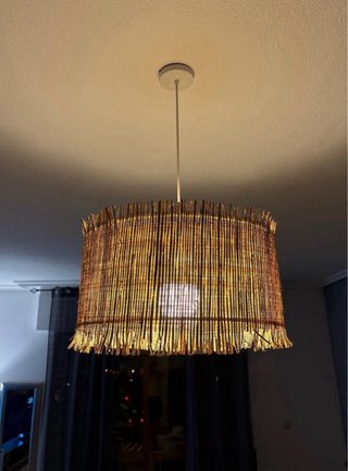 Lámpara de techo ratán estilo boho