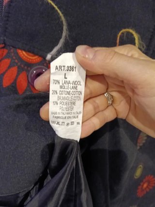 Cappotto patchwork in tessuto da donna