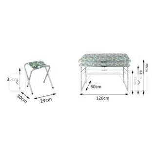 Mesa plegable camping + 4 sillas