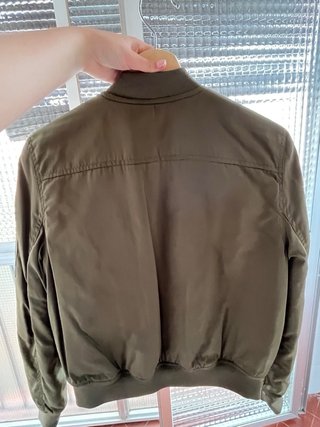 Chaqueta Bomber Mango Caqui Mujer