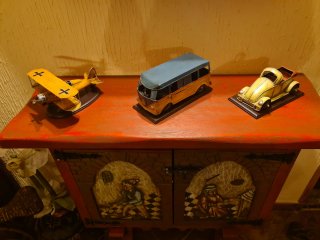 Colección vehículos antiguos de adorno
