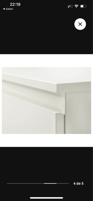 Cómoda 5 cajones IKEA KULLEN blanca