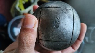 Bolas de petanca y estuche vintage