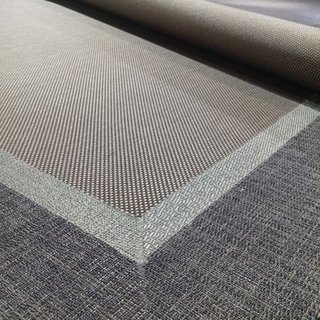 Alfombra Vinilo Lavable Marrón y Gris