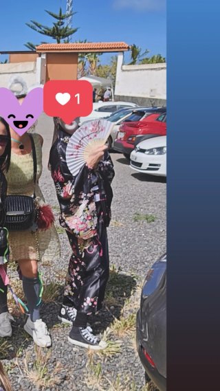 Kimono negro floral talla única