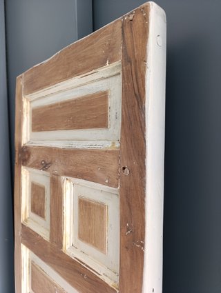 Cabecero de contraventana madera antigua