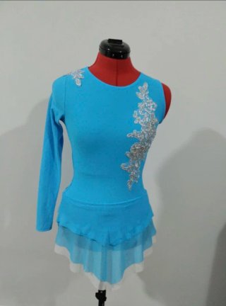 Maillot Patinaje Artístico Azul