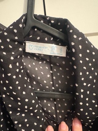 Camisa lunares lazo cuello