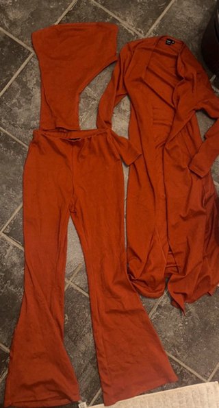 Conjunto 3 piezas naranja talla única