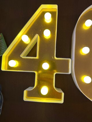 Lampade LED Numeri 40 Oro Bianco