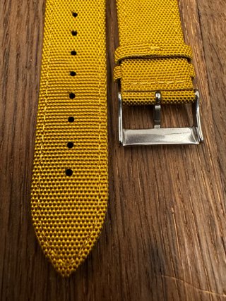 Correa de reloj 44mm tela amarilla