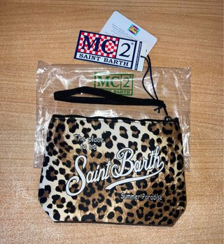 Pochette MC2 Saint Barth leopardata nuova