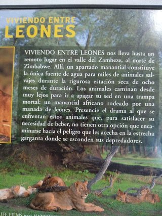DVD Viviendo entre Leones y Orcas Depredadoras