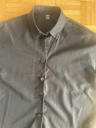 Camicia nera manica 3/4