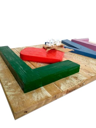 Cuadro LOVE de madera