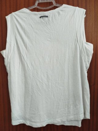 Camiseta sin mangas Violeta by Mango blanca