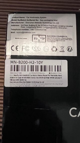 Pantalla Mercedes, 2 DIN Pantalla de 7 Pulgadas.
