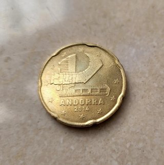 Moneda 20 céntimos Euro Andorra 2014