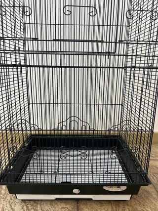 Jaula para pájaros negra, tamaño mediano