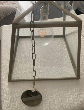 Lampadario Serra Metallo Vetro Trasparente