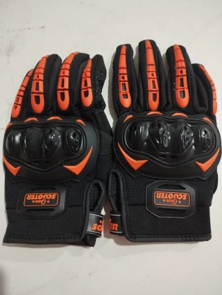 Guantes Moto Gran Scooter Negro Naranja. Nuevos.