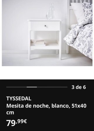 Dos Mesitas de noche Ikea Tyssedal