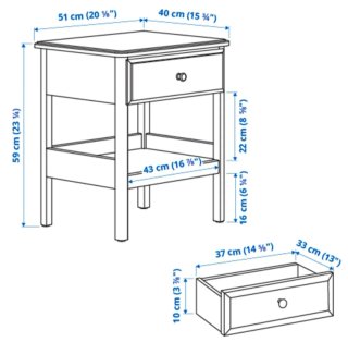 Dos Mesitas de noche Ikea Tyssedal