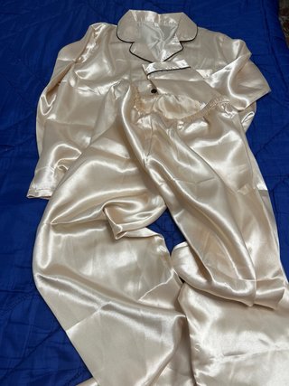 Pijama Satén Beige Mujer
