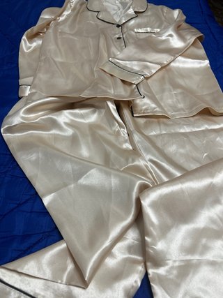 Pijama Satén Beige Mujer