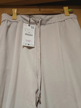 Pantalones ZARA beige MUJER