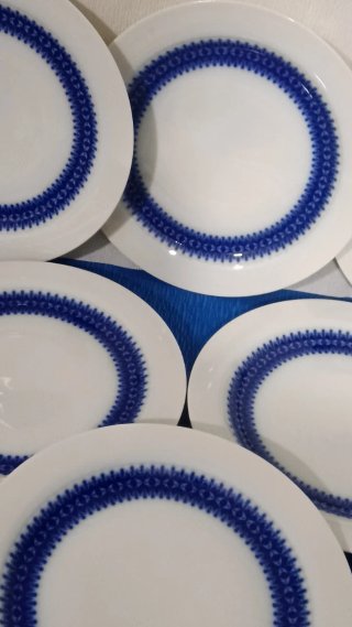6 Platos Thomas Vintage Azul Cobalto 19cm