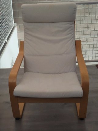 Sillón de madera blanco Ikea