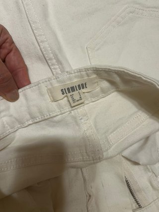 Falda vaquera midi Slowlove blanco roto, talla S-M