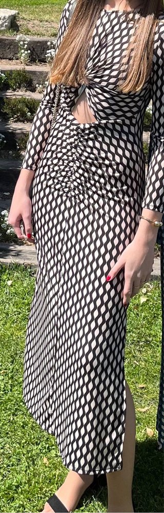 Vestido midi estampado