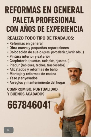 Reformas en General - Paleta Profesional con años