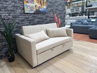 Sofá Cama Beige 138cm Tela