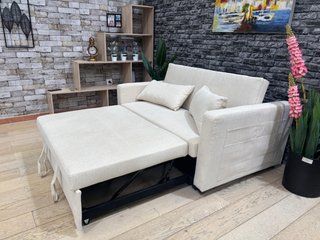 Sofá Cama Beige 138cm Tela