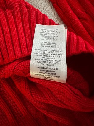 Jersey Polo Ralph Lauren Rojo Talla L
