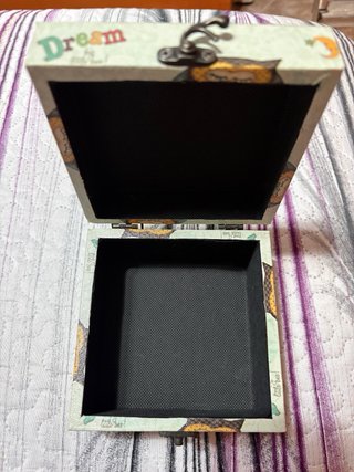 Caja decorativa búho y luna
