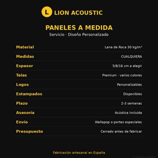 Paneles Acústicos a Medida · Lana de Roca · Diseño