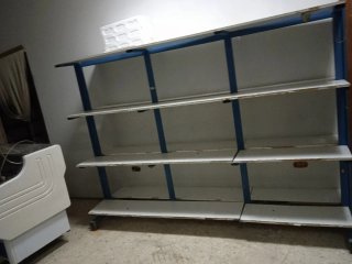 Estantería Metálica Azul y Blanca