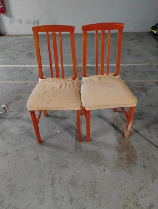 Juego de 2 sillas de comedor de madera