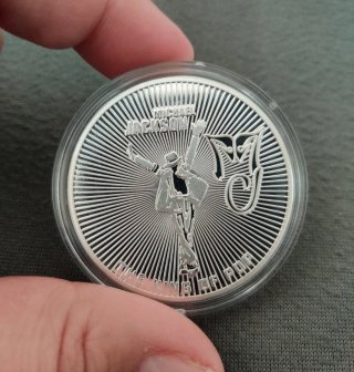 Moneda Michael Jackson Plateada