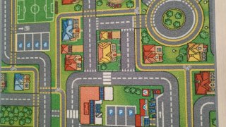 Alfombra infantil ciudad multicolor