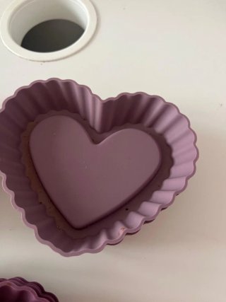 Moldes Corazón Silicona Lila y Morado