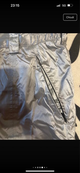 Pantaloni sci argento