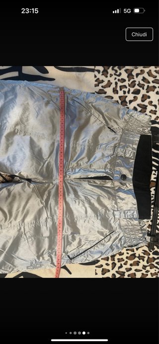 Pantaloni sci argento