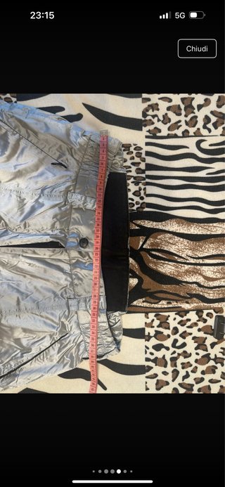Pantaloni sci argento